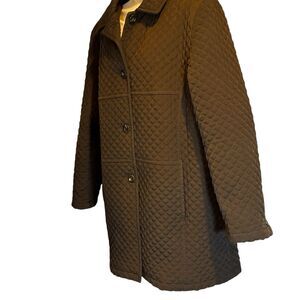 Quilted Jacket Brown - Gallery Brand - Button Front (No Size Tag – Fits ~ 12)